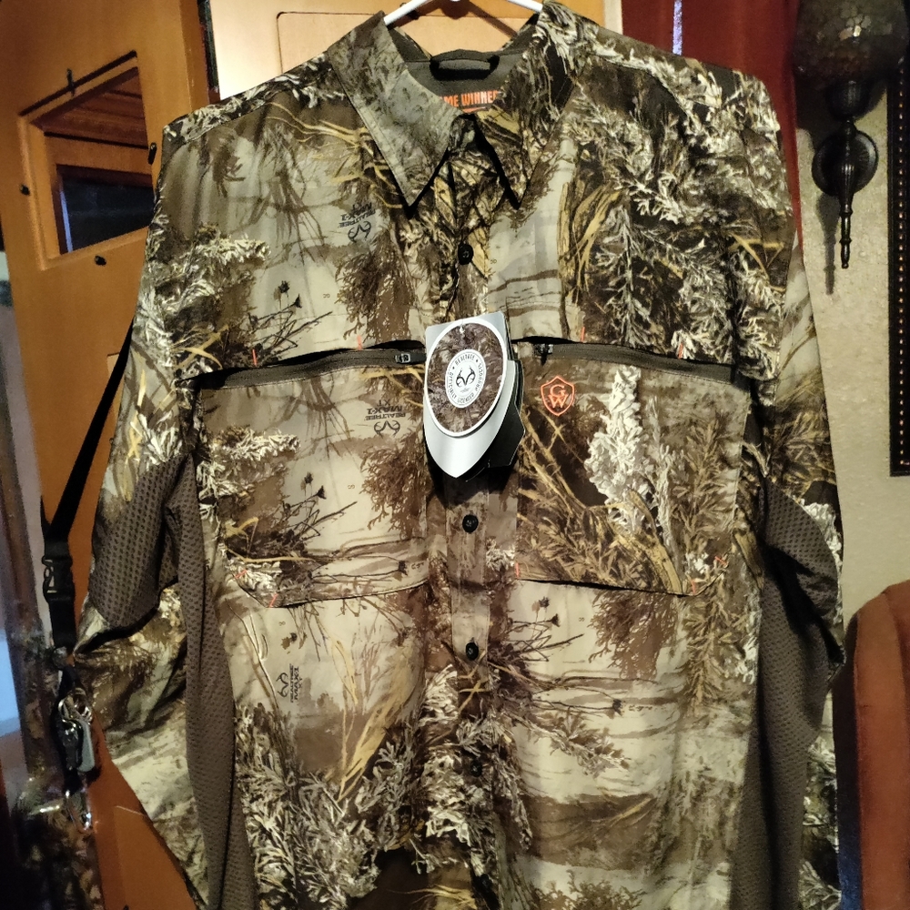 Real Tree Game Winner Collar Shirt NWT